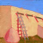 Melwell Romancito, "Martinez Hacienda North Wall," oil on panel, 6x6