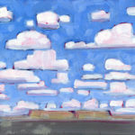 "Change Clouds," oil on claybord by Melwell Romancito, 6x6