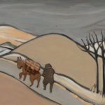 "The Last Load," oil on panel by Melwell, 5x7