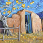 "Check the Back Gate," oil on canvas by Melwell, 9x12